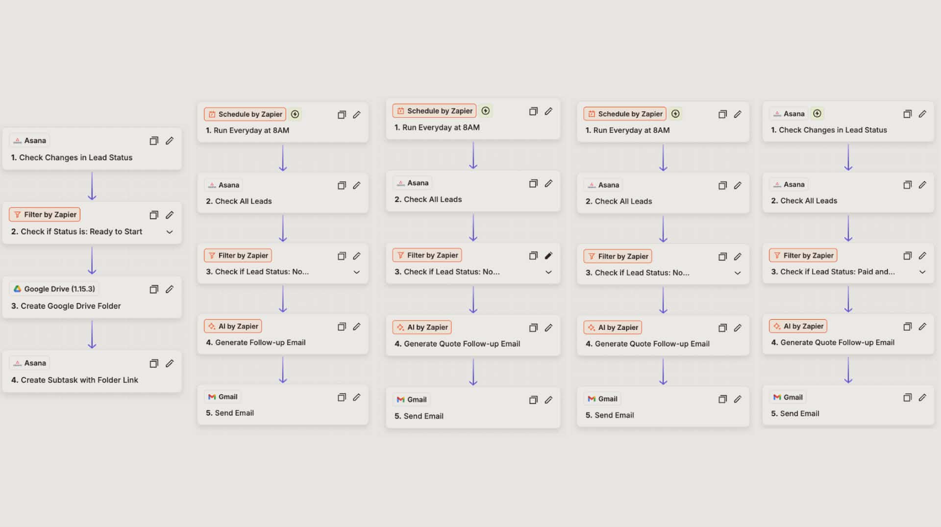 Asana Lead Status & Follow-Up Automation